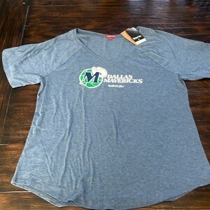 Vintage style logo t shirt- Mitchell & Ness women's 2XL dallas mavericks tee NWT
